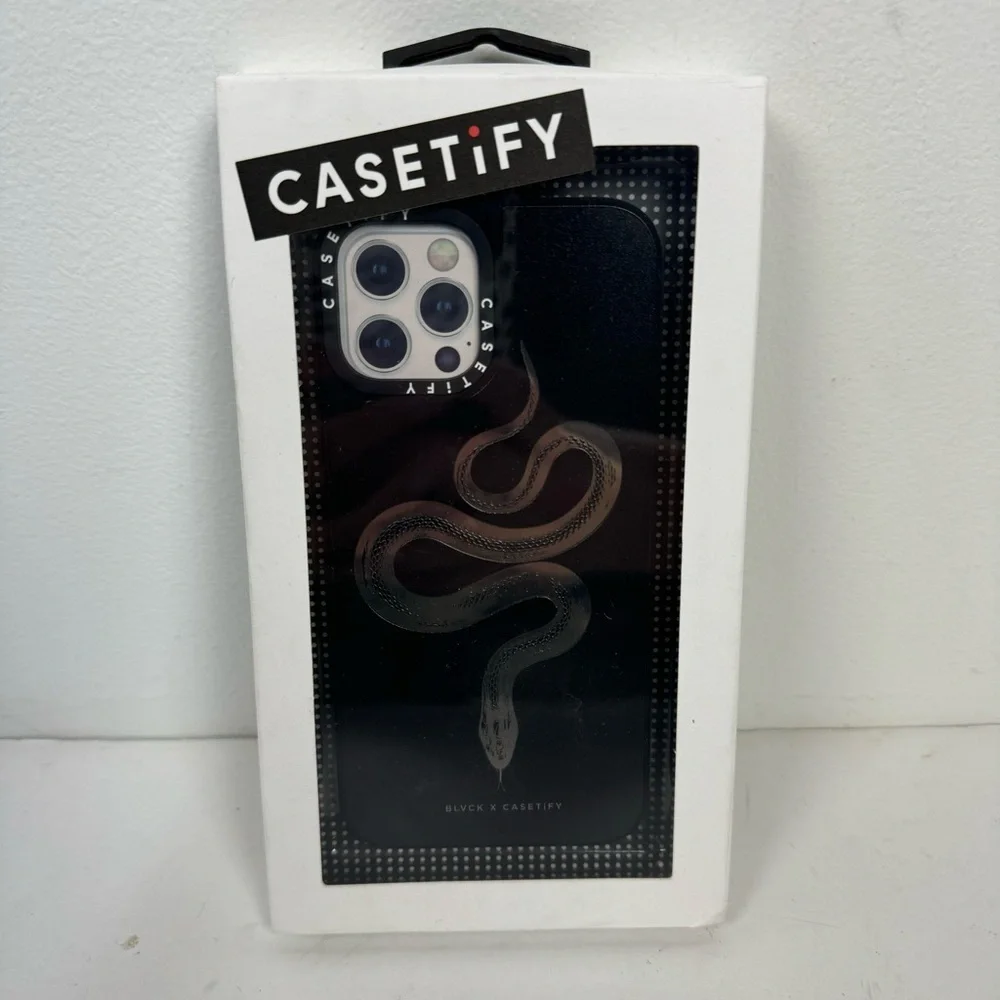 Casetify Snake Reptile Black & Silver iPhone 12 Pro Case